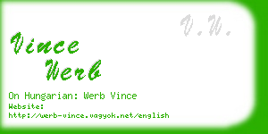 vince werb business card